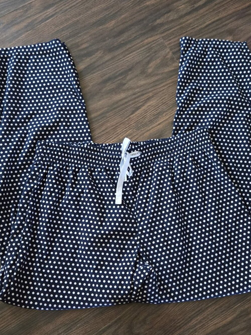 CALVIN KLEIN Navy Blue & White Polka Dotted Pajama/Lounge Pants NWOT/SIZE L
